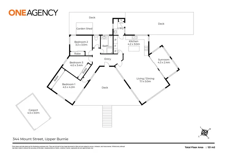 Floorplan of Homely house listing, 344 Mount Street, Upper Burnie TAS 7320