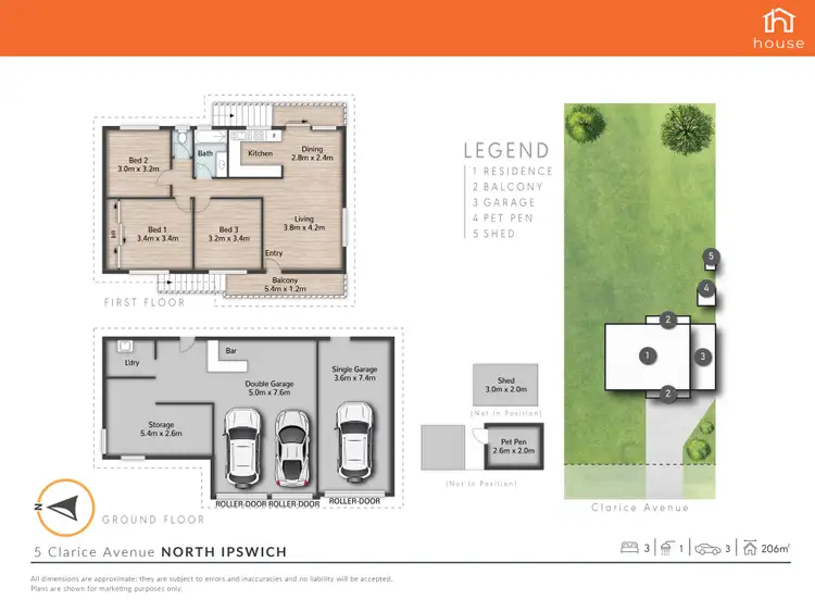 Floorplan of Homely house listing, 5 Clarice Avenue, North Ipswich QLD 4305