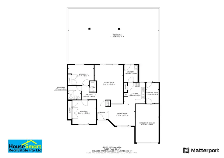 Floorplan of Homely unit listing, 3/9 Sylvia Way, Eden Hill WA 6054