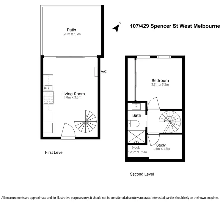 Floorplan of Homely apartment listing, 107/429 Spencer Street, West Melbourne VIC 3003