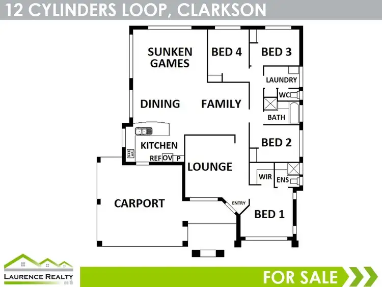 Floorplan of Homely house listing, 12 Cylinders Loop, Clarkson WA 6030