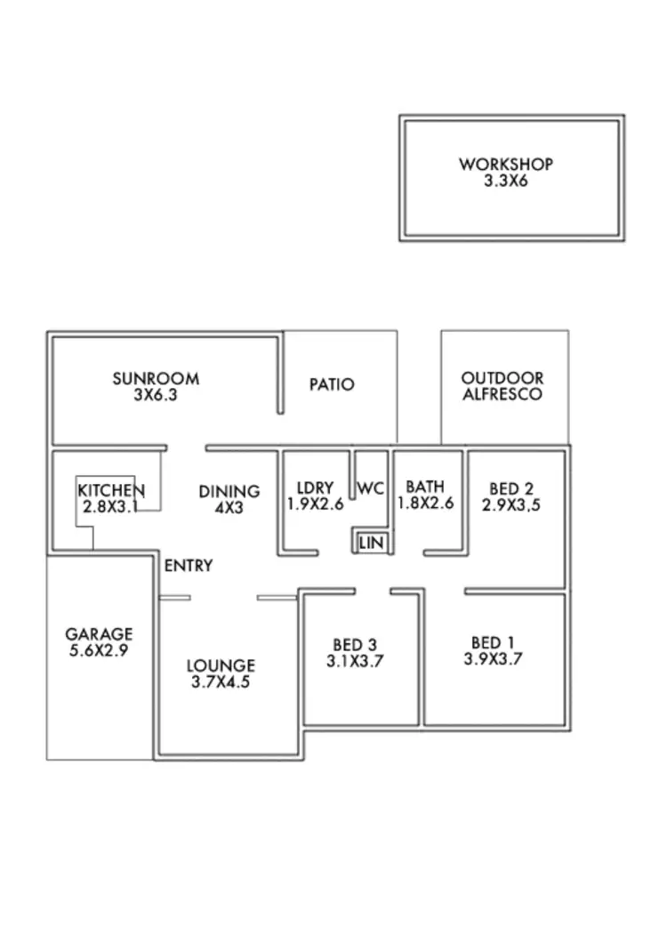 Floorplan of Homely house listing, 15 Dermer Road, Beaconsfield WA 6162