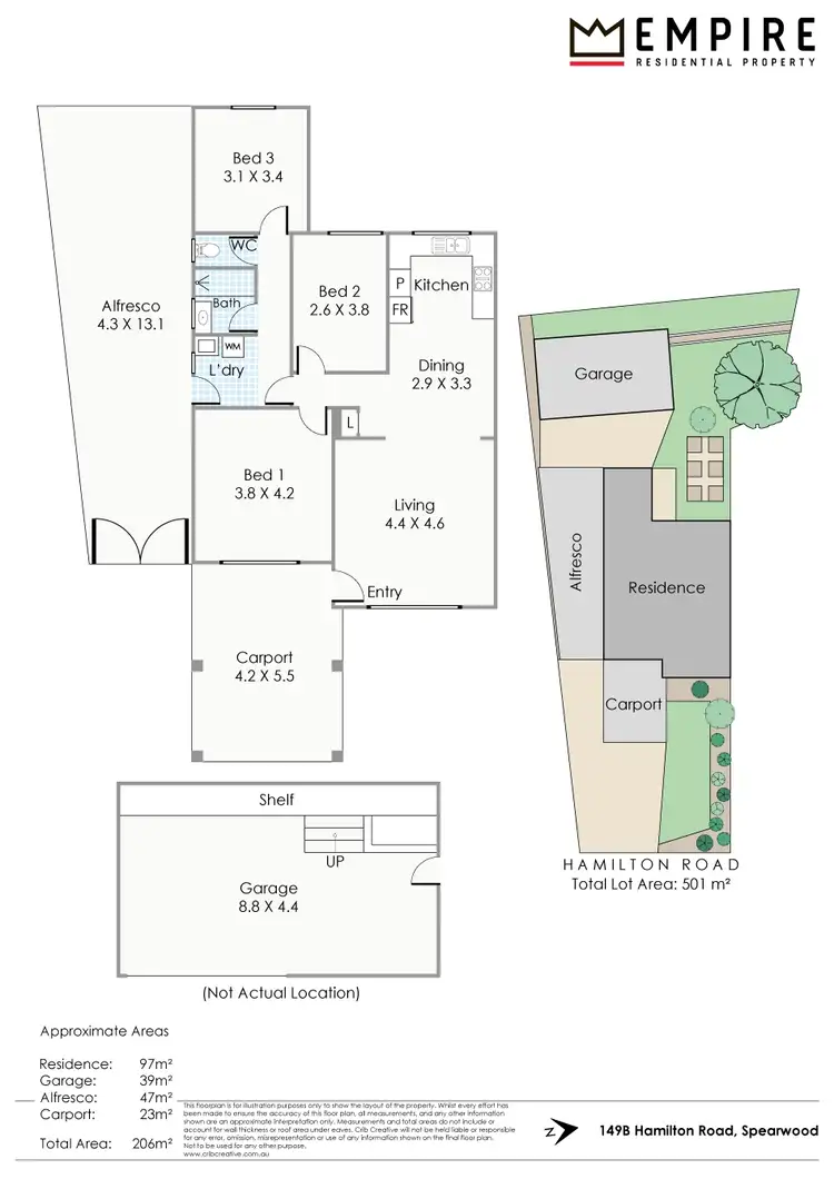 Floorplan of Homely semi-detached listing, 149B Hamilton Road, Spearwood WA 6163