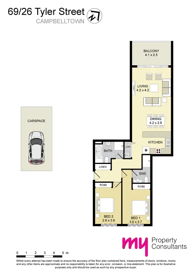 Floorplan of Homely apartment listing, 69/24-26 Tyler Street, Campbelltown NSW 2560