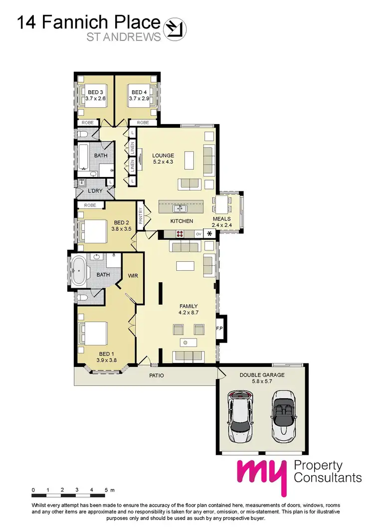 Floorplan of Homely house listing, 14 Fannich Place, St Andrews NSW 2566