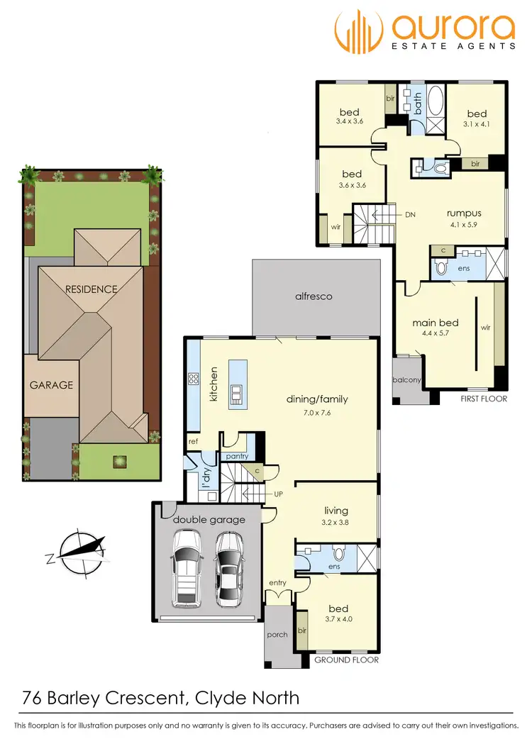 Floorplan of Homely house listing, 76 Barley Crescent, Clyde North VIC 3978
