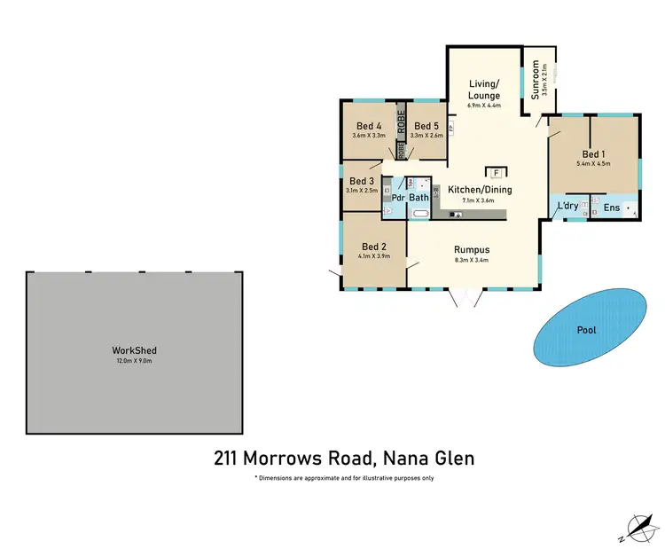 Floorplan of Homely rural property listing, 211 Morrows Road, Nana Glen NSW 2450