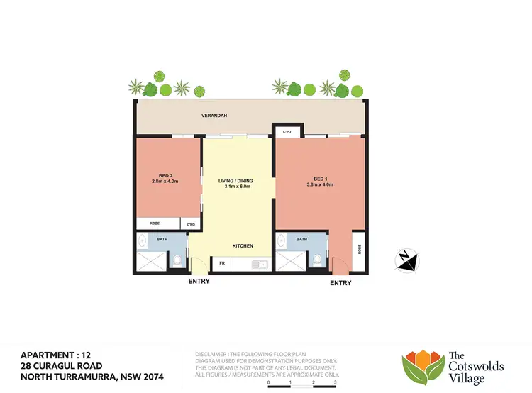 Floorplan of Homely retirement listing, A11 & A12/28 Curagul Road, North Turramurra NSW 2074