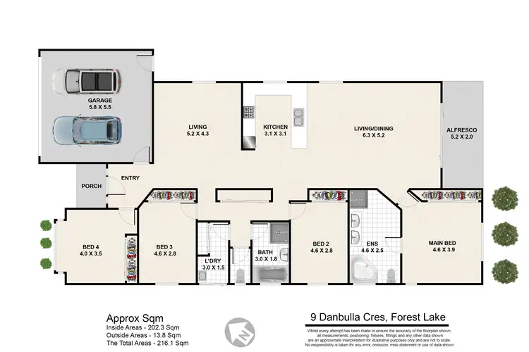 Floorplan of Homely house listing, 9 Danbulla Crescent, Forest Lake QLD 4078