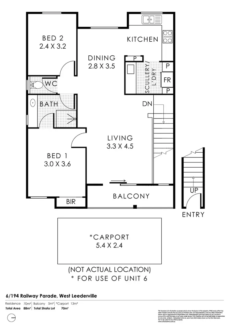 Floorplan of Homely apartment listing, 6/194 Railway Parade, West Leederville WA 6007