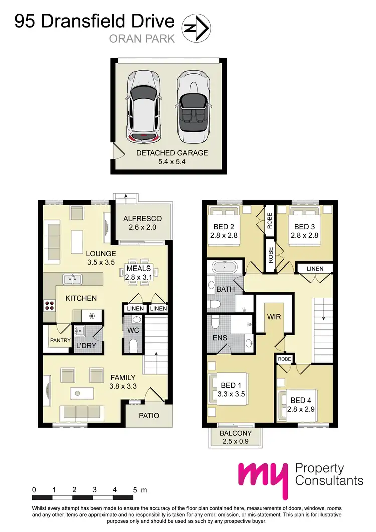 Floorplan of Homely townhouse listing, 95 Dransfield Drive, Oran Park NSW 2570