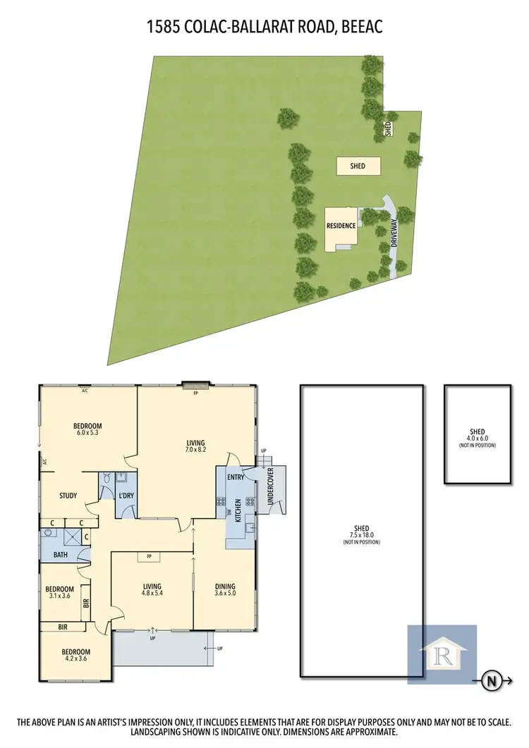 Floorplan of Homely rural property listing, 1585 Colac-Ballarat Road, Beeac VIC 3251