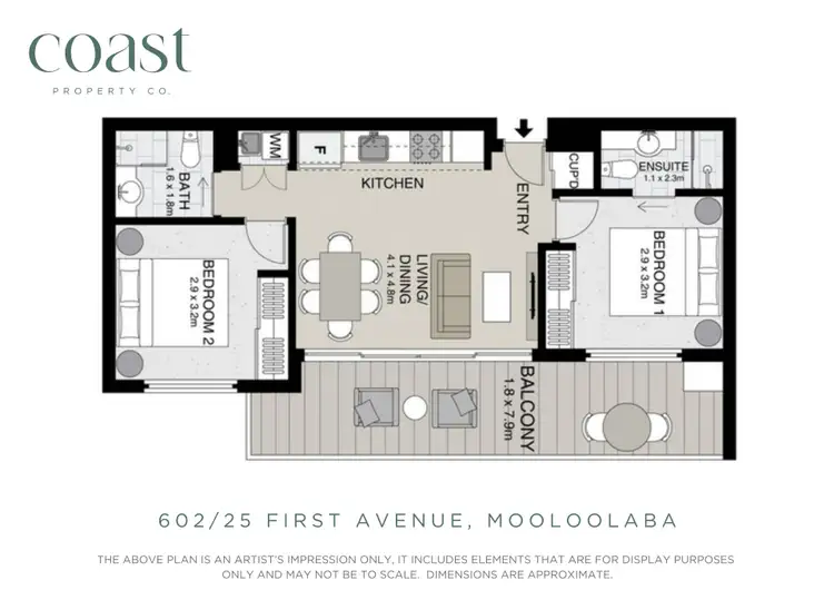 Floorplan of Homely apartment listing, 602/25 First Avenue, Mooloolaba QLD 4557