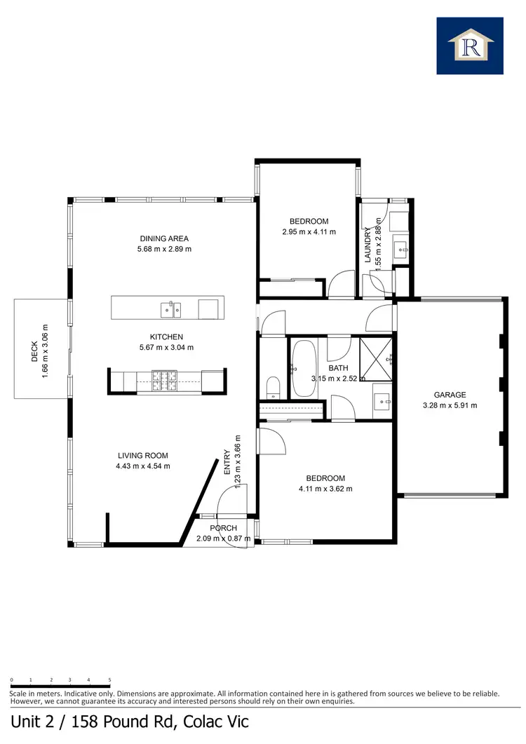 Floorplan of Homely unit listing, 2/158 Pound Road, Elliminyt VIC 3250