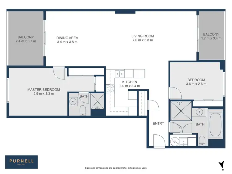 Floorplan of Homely apartment listing, 25/12 National Circuit, Barton ACT 2600