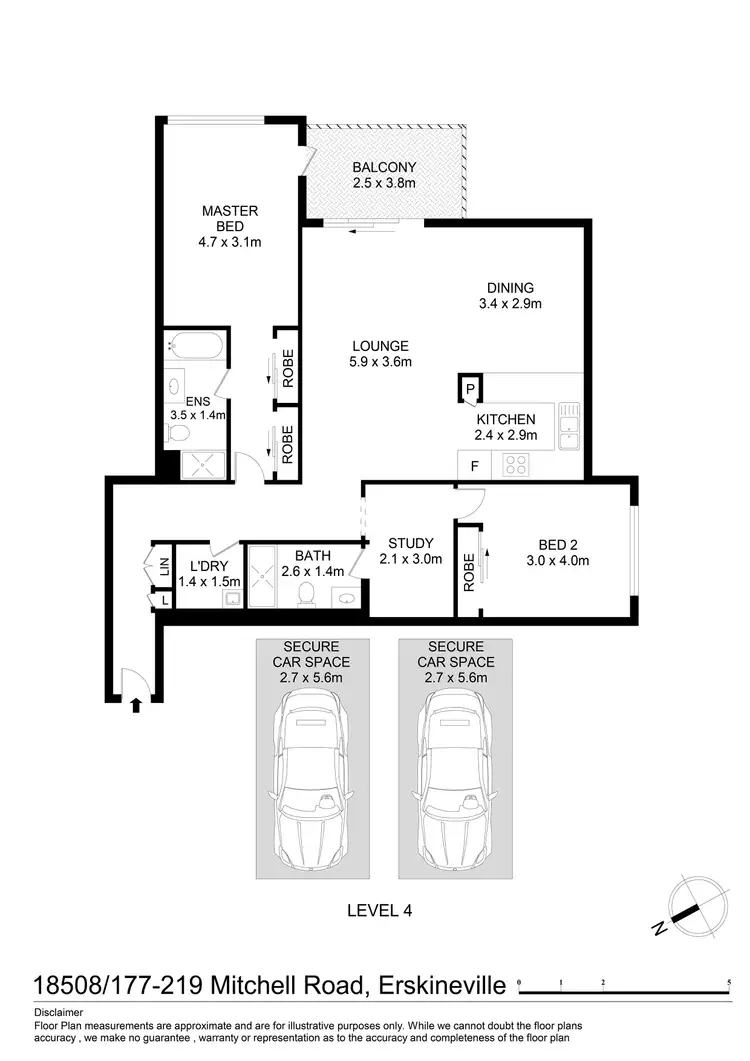 Floorplan of Homely apartment listing, 18508/177-219 Mitchell Road, Erskineville NSW 2043