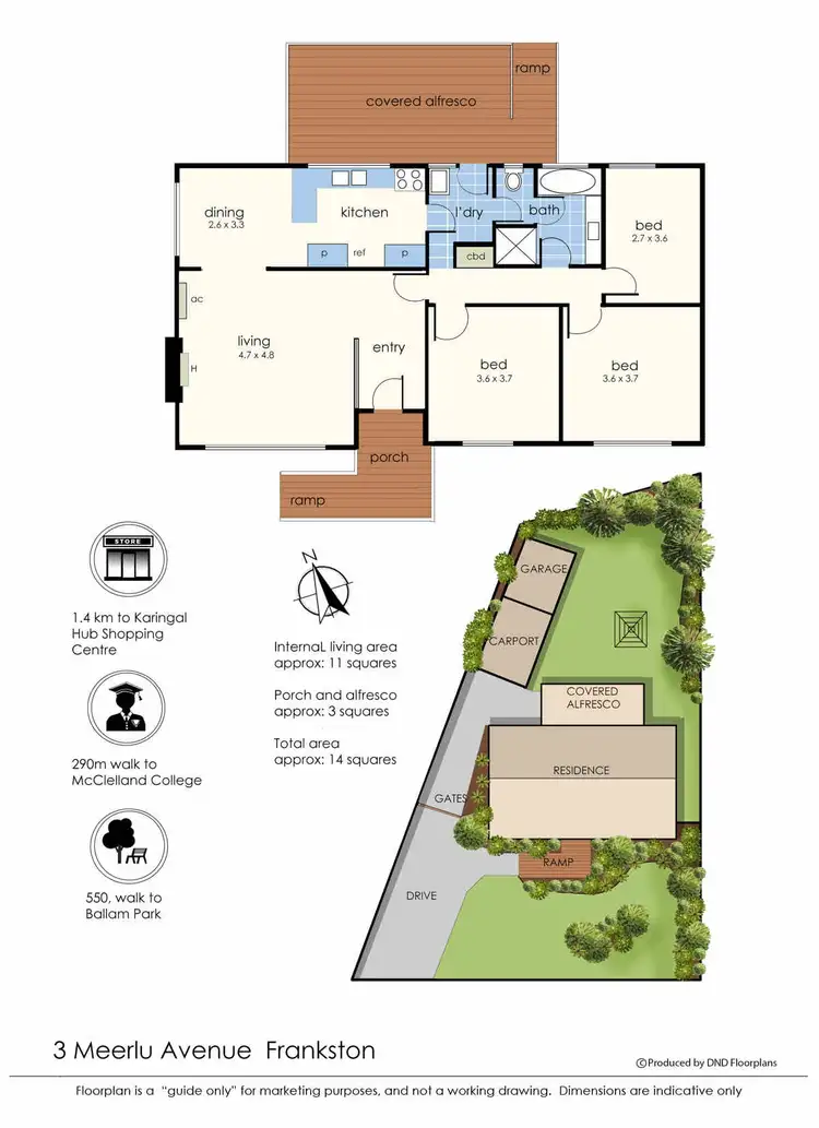 Floorplan of Homely house listing, 3 Meerlu Avenue, Frankston VIC 3199