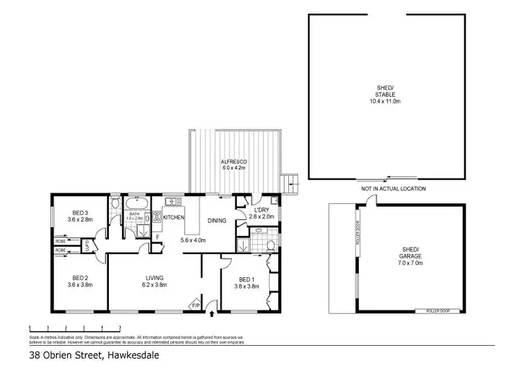 Floorplan of Homely rural property listing, 38 O'Brien Street, Hawkesdale VIC 3287