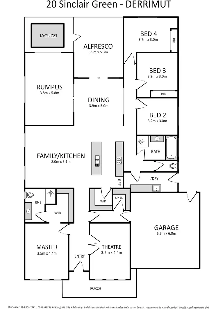 Floorplan of Homely house listing, 20 Sinclair Green, Derrimut VIC 3026