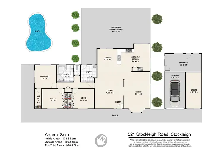 Floorplan of Homely rural property listing, 521-533 Stockleigh Road, Stockleigh QLD 4280