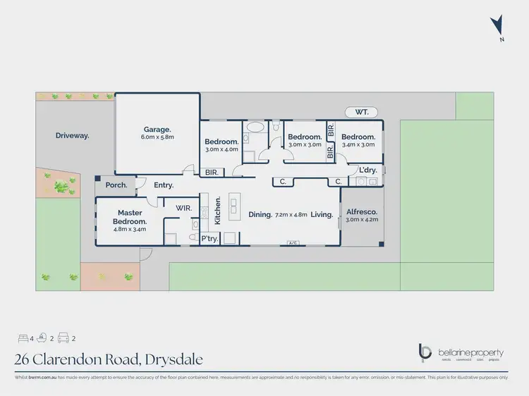 Floorplan of Homely house listing, 26 Clarendon Road, Drysdale VIC 3222