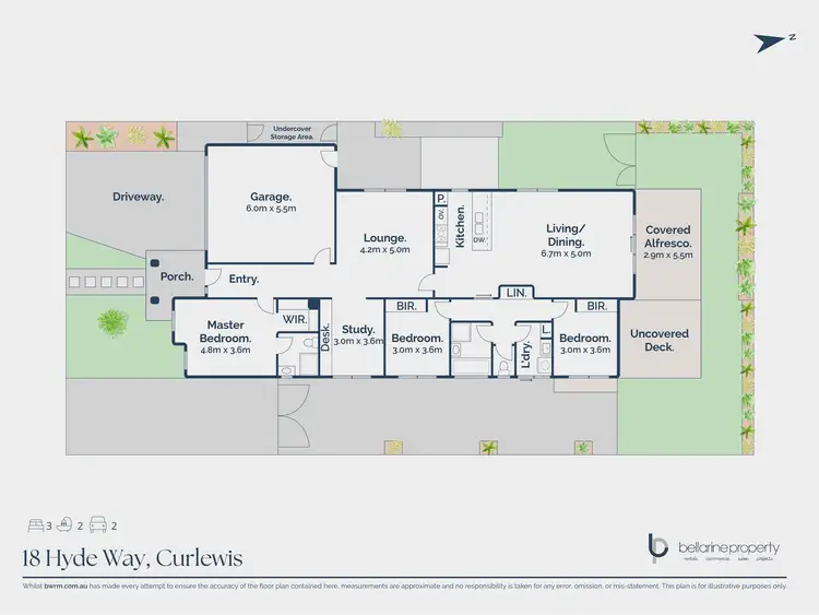 Floorplan of Homely house listing, 18 Hyde Way, Curlewis VIC 3222
