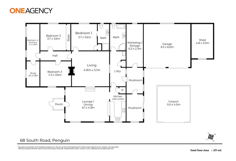 Floorplan of Homely house listing, 68 South Road, Penguin TAS 7316