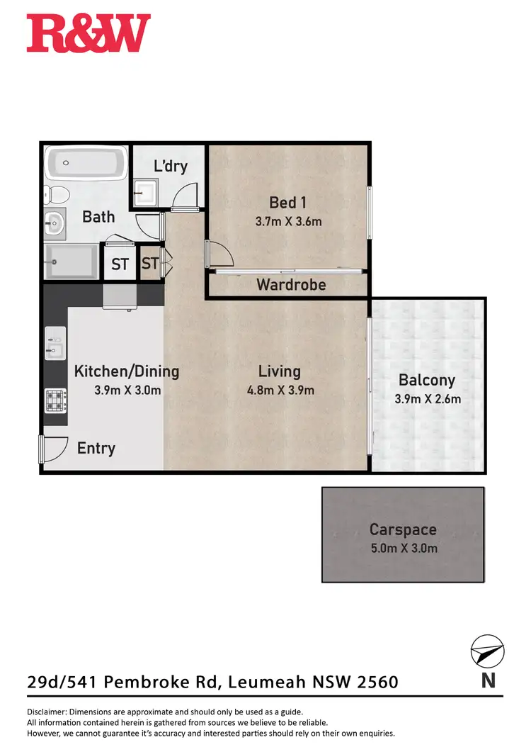 Floorplan of Homely apartment listing, 29d/541 Pembroke Road, Leumeah NSW 2560