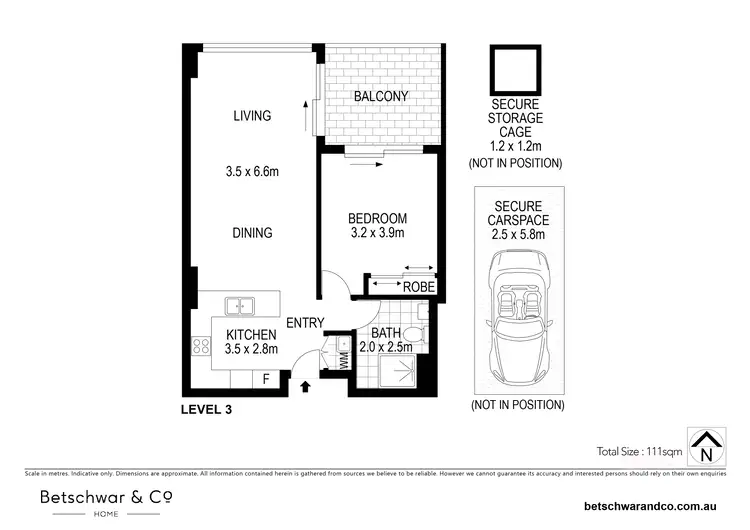 Floorplan of Homely apartment listing, 309/67 Flinders Street, Wollongong NSW 2500