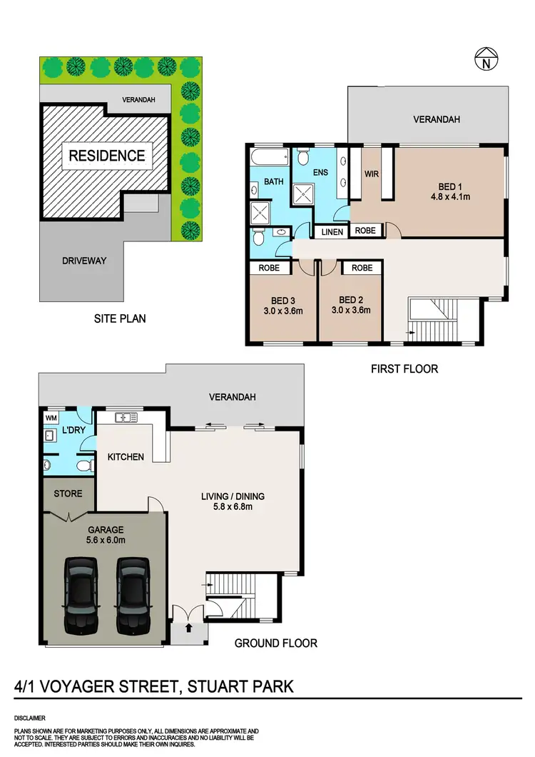 Floorplan of Homely townhouse listing, 4/1 Voyager Street, Stuart Park NT 820