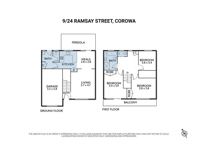 Floorplan of Homely unit listing, 9/24 Ramsay Street, Corowa NSW 2646