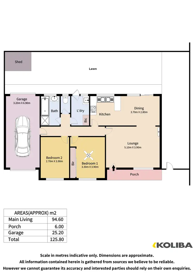 Floorplan of Homely semi-detached listing, 2/252 Whites Road, Paralowie SA 5108