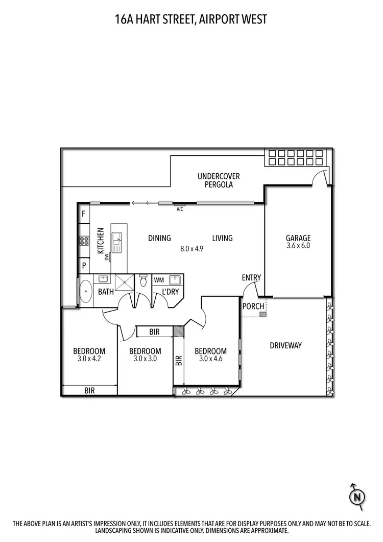 Floorplan of Homely unit listing, 16A Hart Street, Airport West VIC 3042
