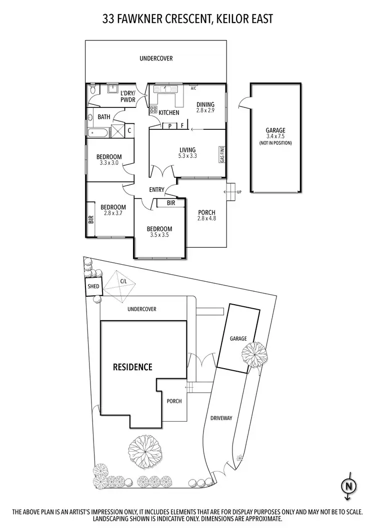 Floorplan of Homely house listing, 33 Fawkner Crescent, Keilor East VIC 3033