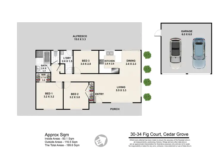Floorplan of Homely rural property listing, 30-34 Fig Court, Cedar Grove QLD 4285