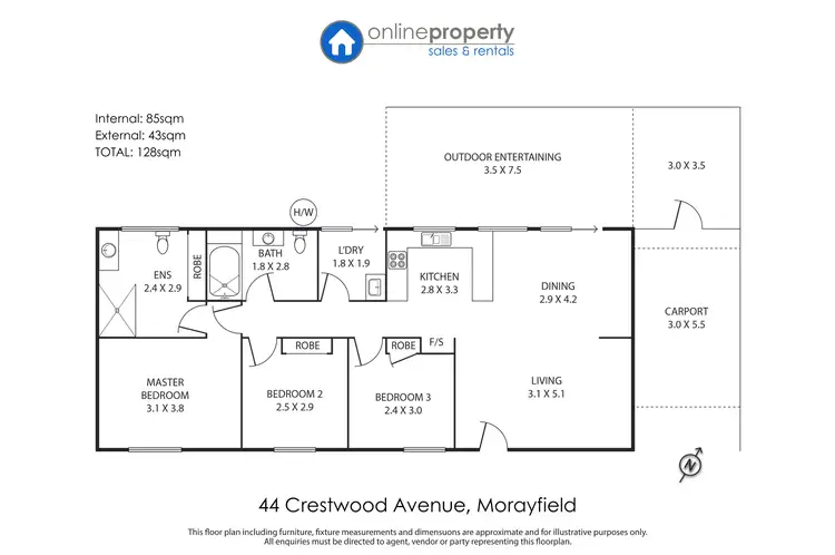 Floorplan of Homely house listing, 44 Crestwood Avenue, Morayfield QLD 4506