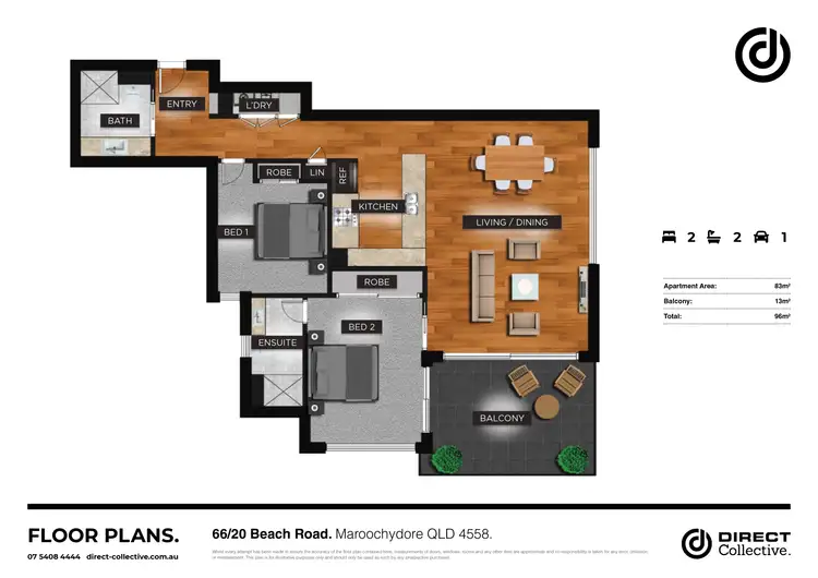 Floorplan of Homely apartment listing, 66/20 Beach Road, Maroochydore QLD 4558