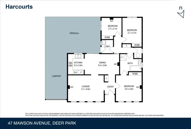 Floorplan of Homely house listing, 47 Mawson Avenue, Deer Park VIC 3023