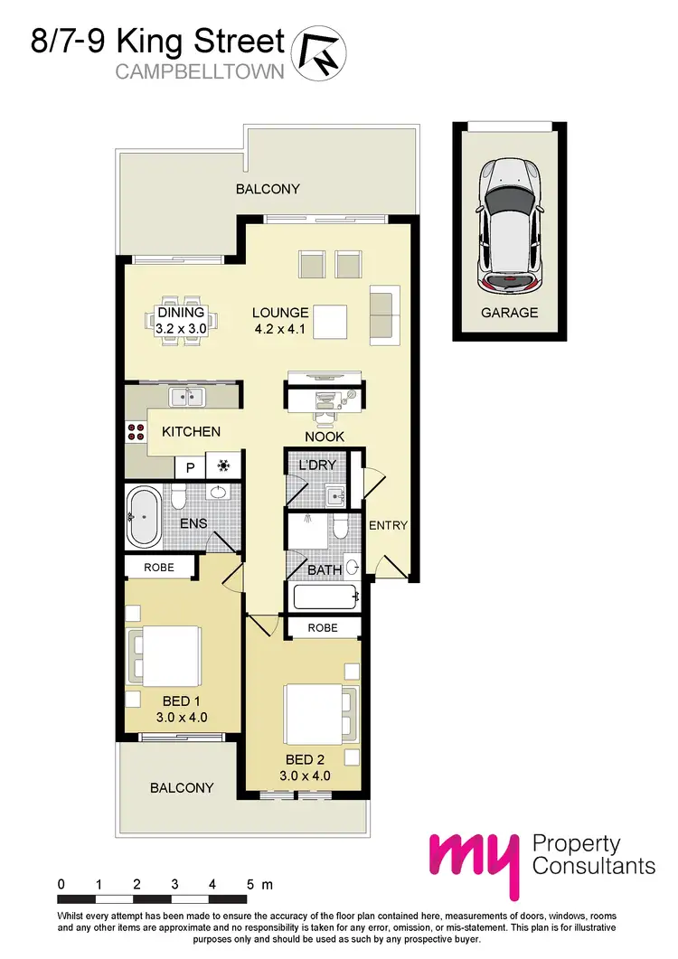 Floorplan of Homely apartment listing, 8/7-9 King Street, Campbelltown NSW 2560