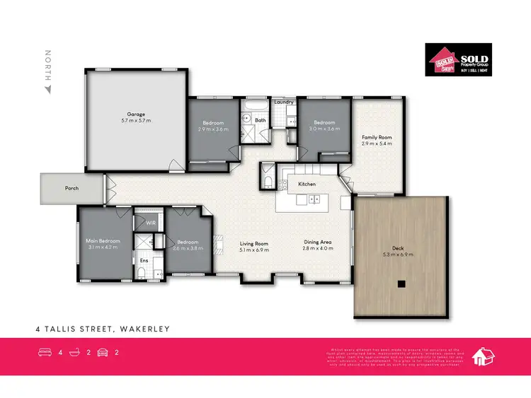 Floorplan of Homely house listing, 4 Tallis Street, Wakerley QLD 4154