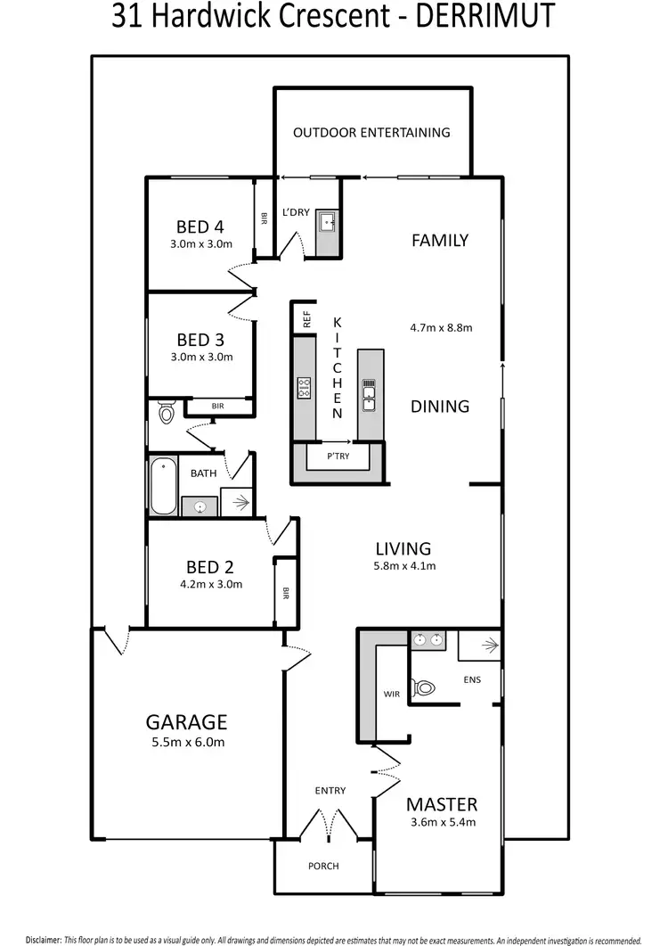Floorplan of Homely house listing, 31 Hardwick Crescent, Derrimut VIC 3026