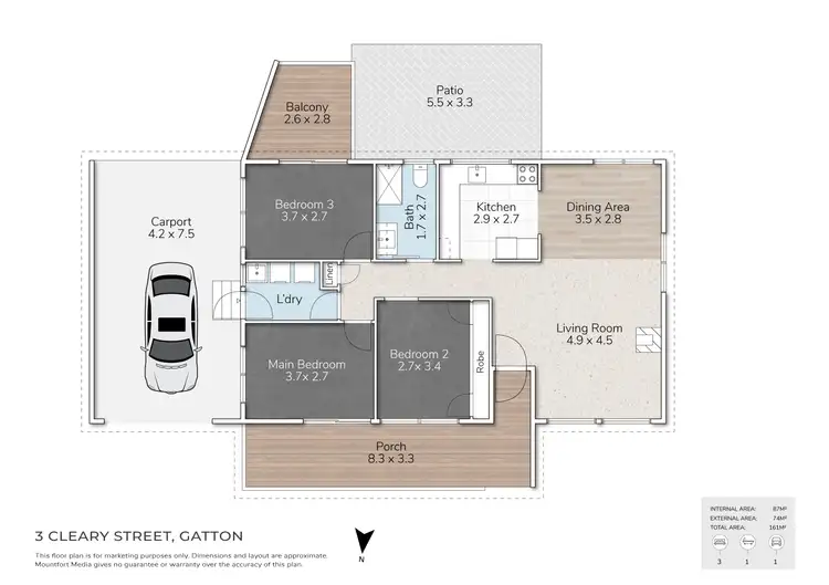 Floorplan of Homely house listing, 3 Cleary Street, Gatton QLD 4343