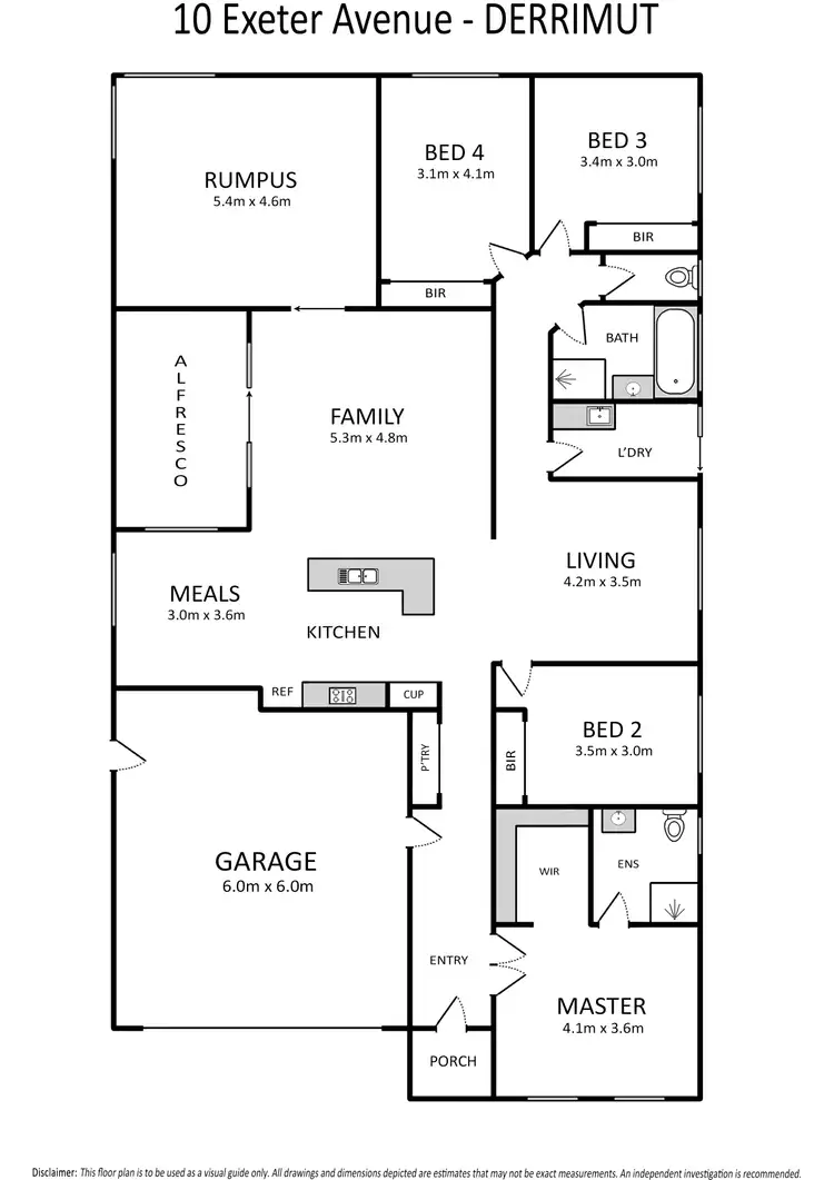 Floorplan of Homely house listing, 10 Exeter Avenue, Derrimut VIC 3026