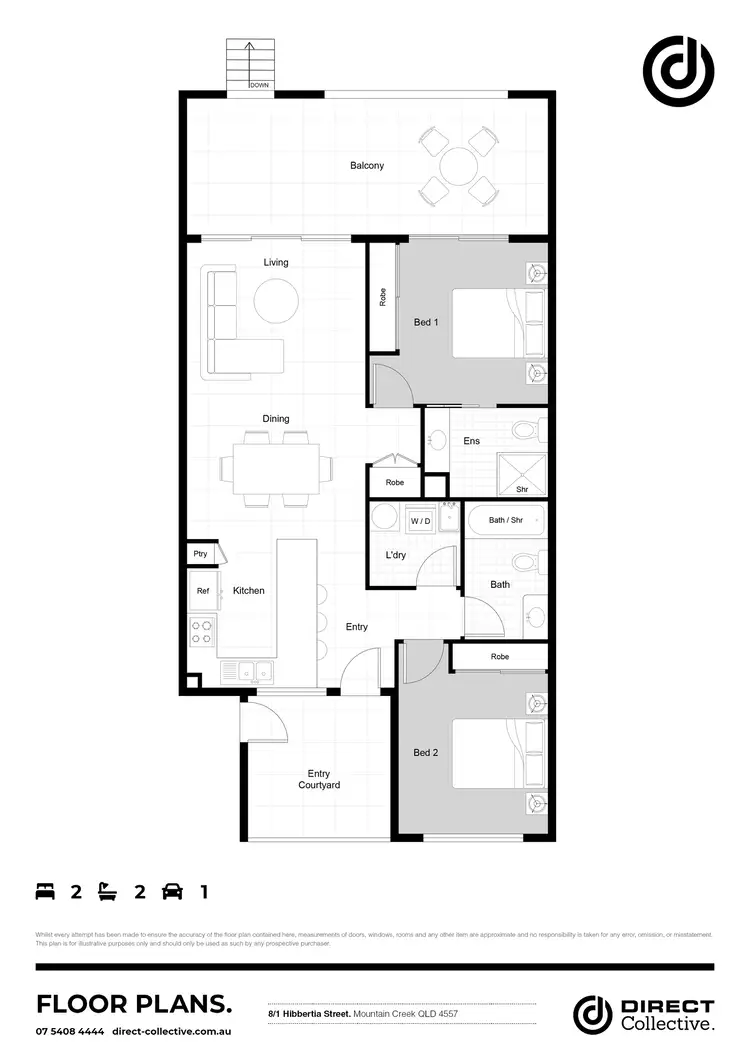 Floorplan of Homely apartment listing, 8/1 Hibbertia Street, Mountain Creek QLD 4557