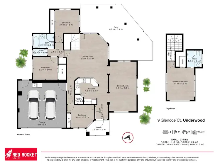 Floorplan of Homely house listing, 9 Glencoe Court, Underwood QLD 4119