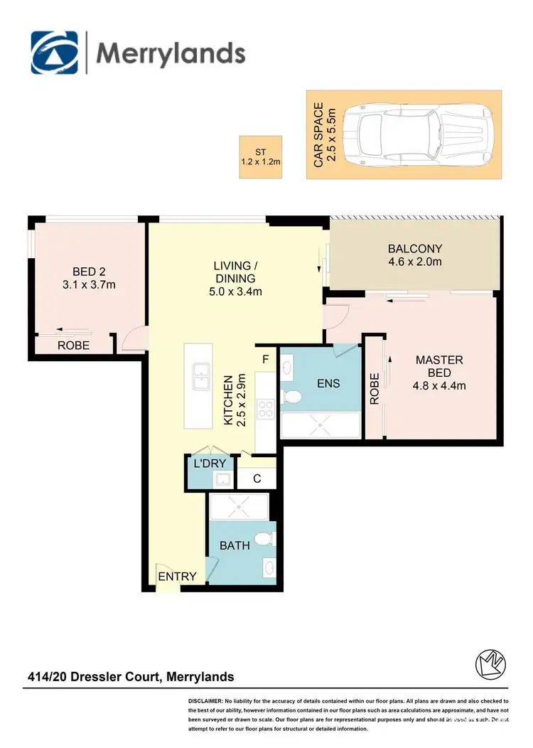 Floorplan of Homely apartment listing, 414/20 Dressler Court, Merrylands NSW 2160