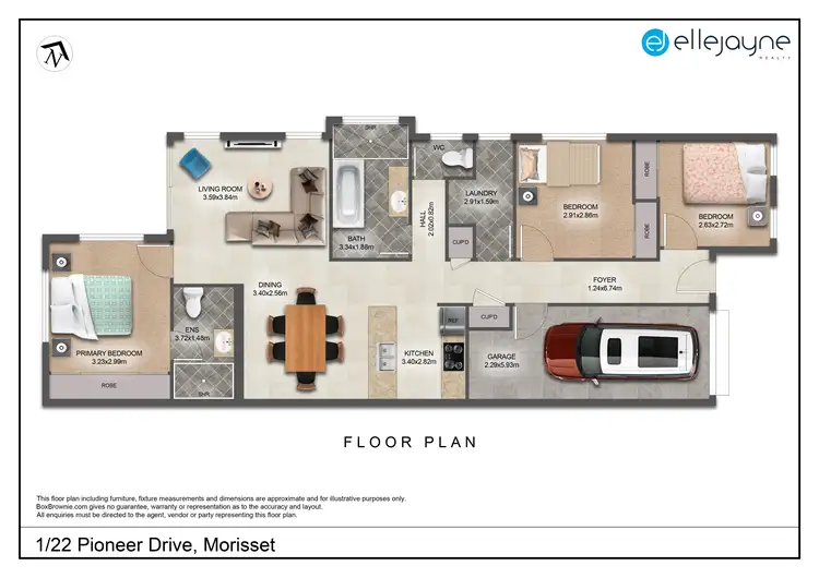 Floorplan of Homely semi-detached listing, 1/22 Pioneer Drive, Morisset NSW 2264