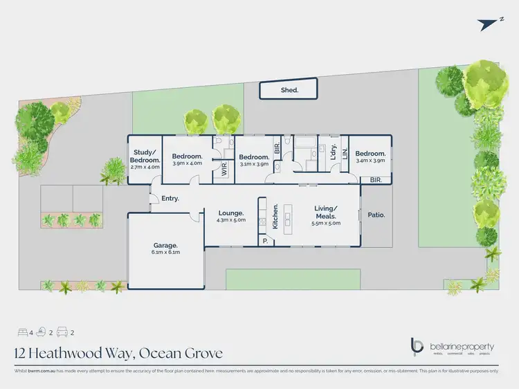 Floorplan of Homely house listing, 12 Heathwood Way, Ocean Grove VIC 3226