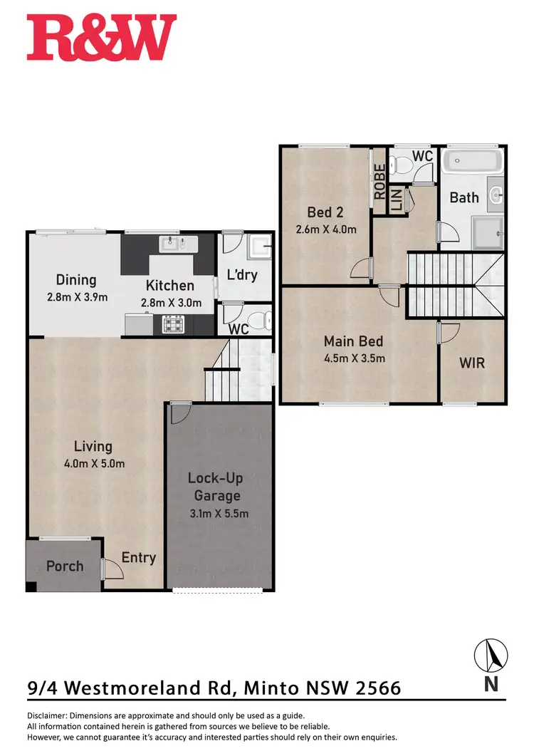 Floorplan of Homely semi-detached listing, 9/4 Westmoreland Road, Minto NSW 2566
