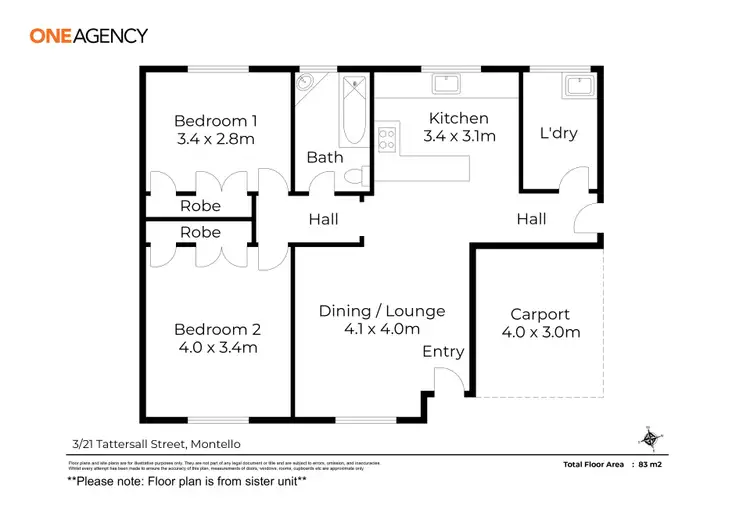 Floorplan of Homely unit listing, 2/21 Tattersall Street, Montello TAS 7320